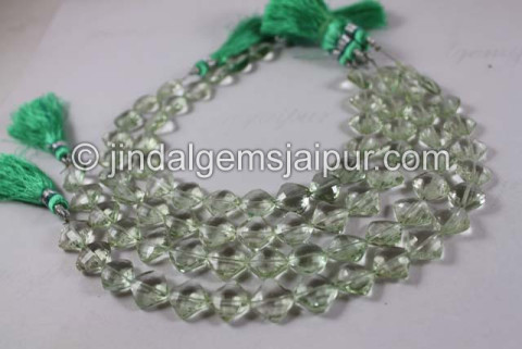 Green Amethyst Faceted Kite Shape Beads